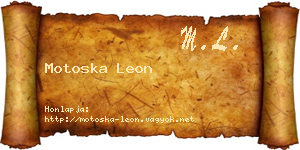 Motoska Leon névjegykártya